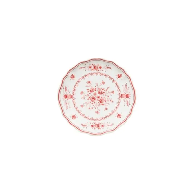 Costa Nova Vila gebaksbord ø 17 cm aardewerk wit-rood