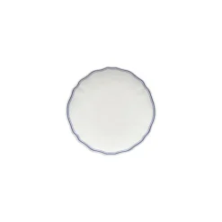 Costa Nova Vila gebaksbord ø 17 cm aardewerk wit-blauwe rand
