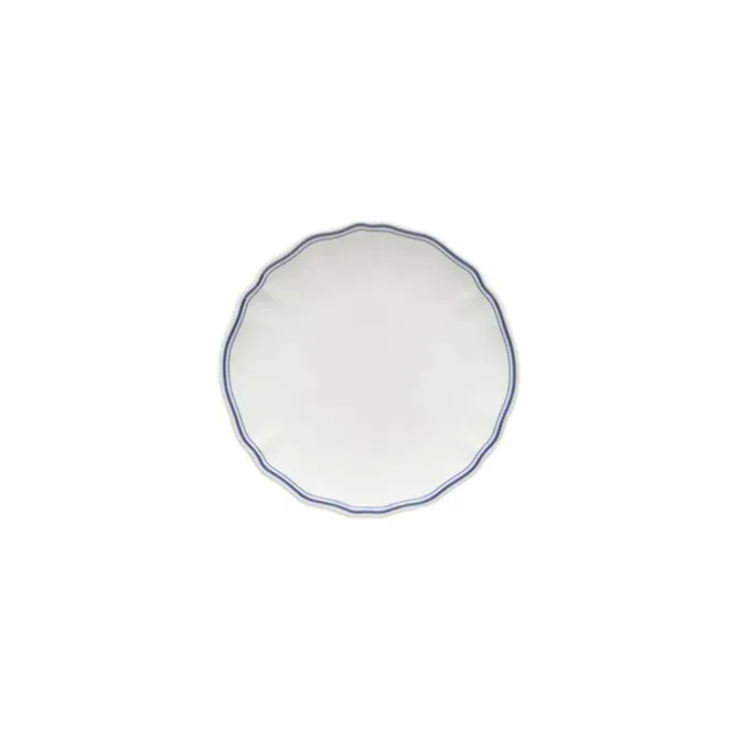 Costa Nova Vila gebaksbord ø 17 cm aardewerk wit-blauwe rand