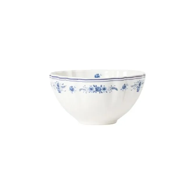 Costa Nova Vila kom ø 16 cm aardewerk wit-blauw