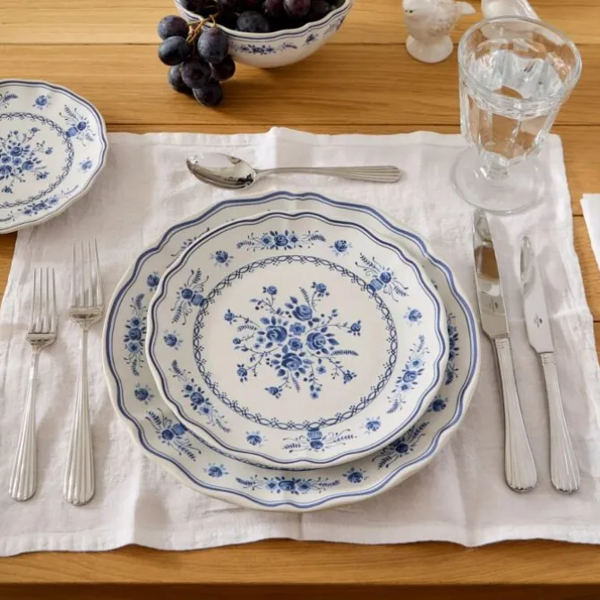 Costa Nova Vila ontbijtbord ø 21 cm aardewerk beige-blauw