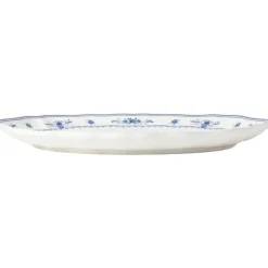 Costa Nova Vila ovale schaal 40 cm aardewerk wit-blauw