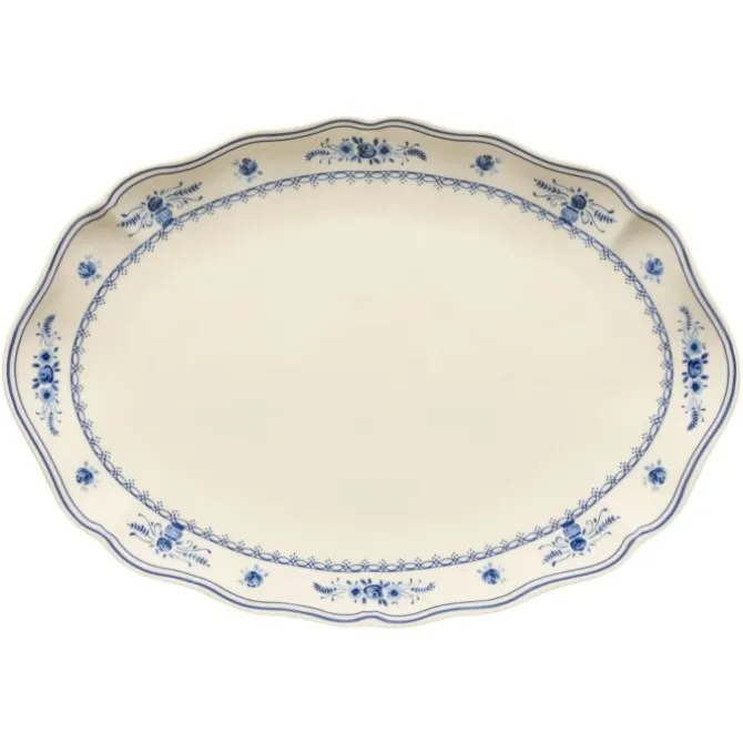 Costa Nova Vila ovale schaal 40 cm aardewerk beige-blauw