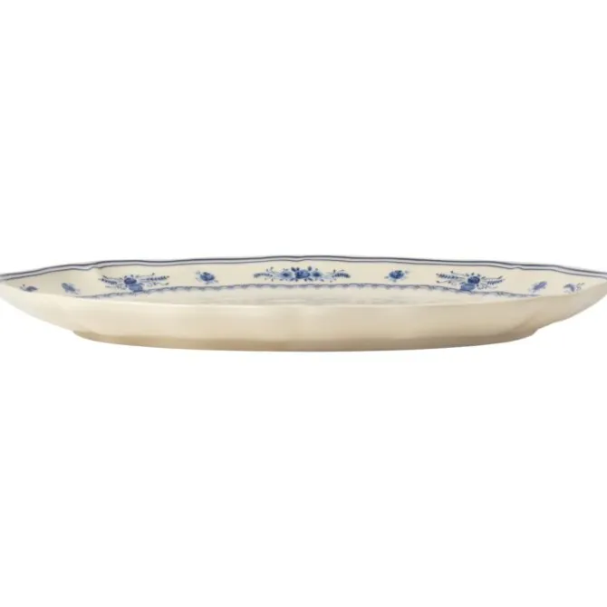 Costa Nova Vila ovale schaal 40 cm aardewerk beige-blauw