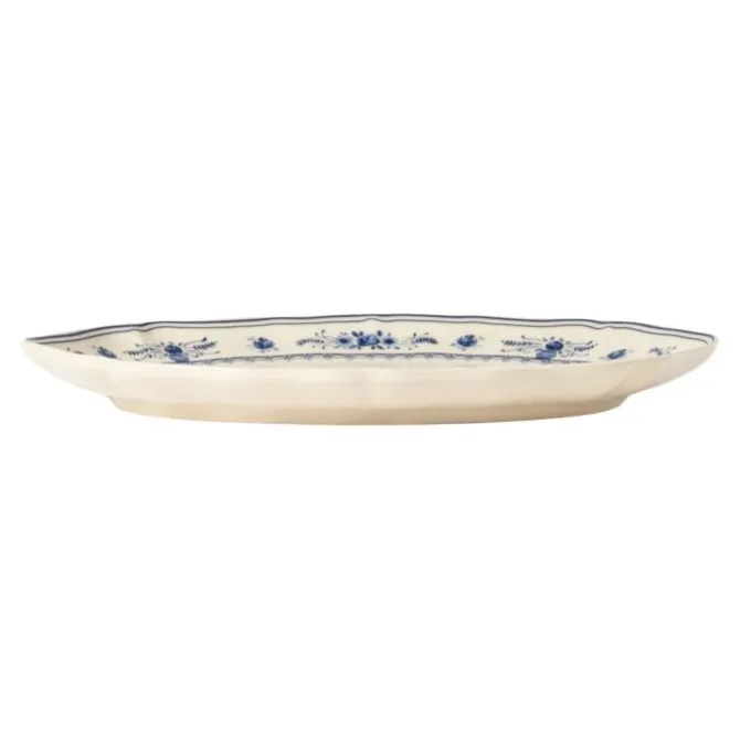 Costa Nova Vila ovale schaal 32 cm aardewerk beige-blauw