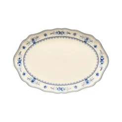 Costa Nova Vila ovale schaal 32 cm aardewerk beige-blauw