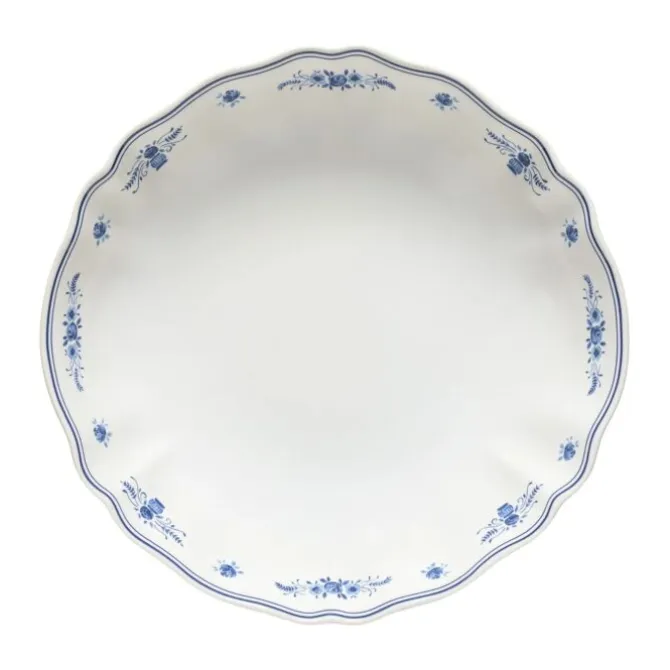 Costa Nova Vila ronde schaal 34 cm aardewerk wit-blauw