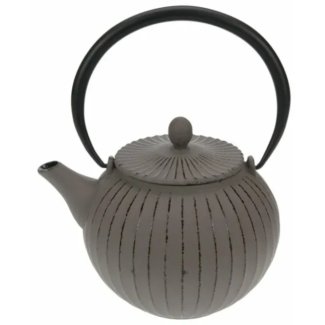 Cosy & Trendy Lantern theepot met filter 1,2 liter gietijzer grijs