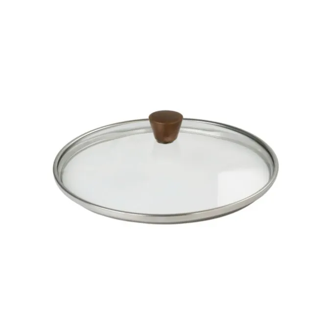Cristel Bicentenaire glasdeksel ø 28 cm met koperen greep