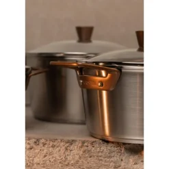 Cristel 1826 Bicentenaire kookpan ø 24 cm rvs met koperen greep