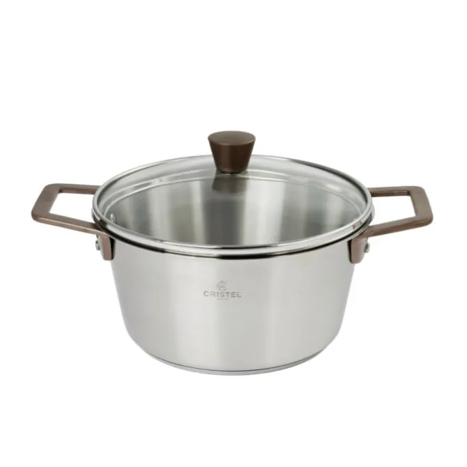 Cristel 1826 Bicentenaire kookpan ø 16 cm rvs met koperen greep