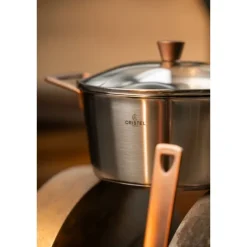 Cristel 1826 Bicentenaire kookpan ø 18 cm rvs met koperen greep