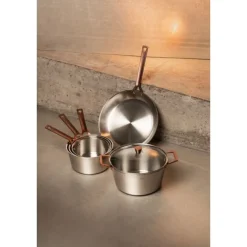 Cristel 1826 Bicentenaire kookpan ø 18 cm rvs met koperen greep