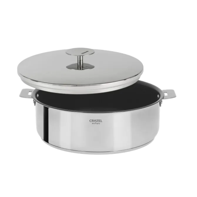 Cristel Casteline Removable Exceliss+ sauteerpan met Graphite deksel ø 24 cm met anti-aanbaklaag