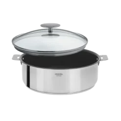 Cristel Casteline Removable Exceliss+ sauteerpan met Platine deksel ø 24 cm met anti-aanbaklaag
