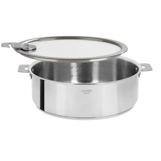 Cristel Casteline Removable sauteerpan met Strate deksel ø 24 cm rvs