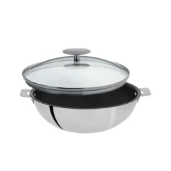 Cristel Casteline Removable Exceliss+ wok met glasdeksel ø 24 cm