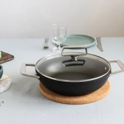 Cristel Castel'pro Ceraliss+ sauteerpan met grepen ø 28 cm met glasdeksel