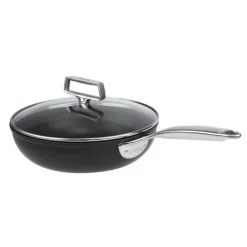 Cristel Castel'pro Ceraliss+ sauteerpan met steel ø 28 cm met glasdeksel