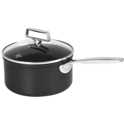 Cristel Castel'Pro Exceliss+ Ultralu sauspan met glasdeksel ø 16 cm aluminium zwart