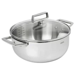 Cristel Castel'Pro kookpan ø 28 cm met glasdeksel rvs