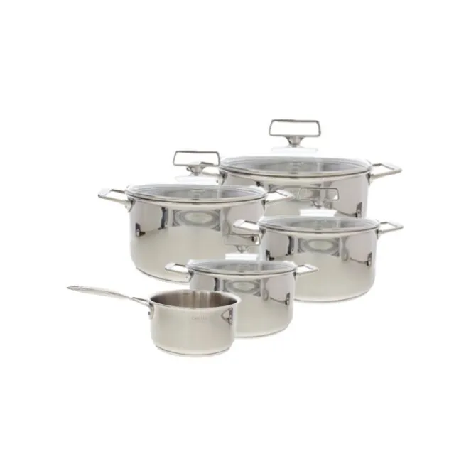 Cristel Castel'Pro Multi pannenset met glasdeksels rvs 5-delig
