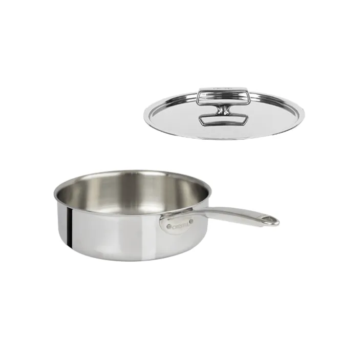 Cristel Castel'Pro Ultraply sauteerpan met rvs deksel ø 24 cm rvs