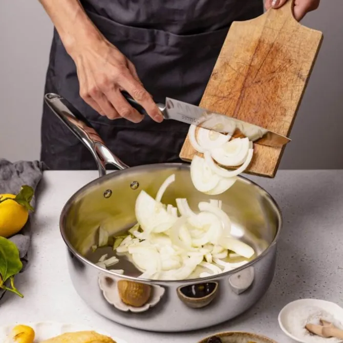 Cristel Castel'Pro Ultraply sauteerpan met rvs deksel ø 24 cm rvs