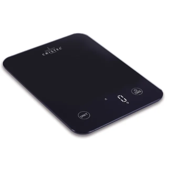 Cristel digitale oplaadbare weegschaal 10 kg zwart