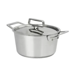 Cristel 1826 kookpan met rvs deksel ø 16 cm geborsteld rvs
