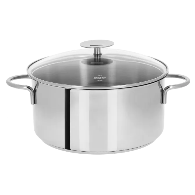 Cristel Mutine Fixed kookpan met glasdeksel ø 24 cm rvs