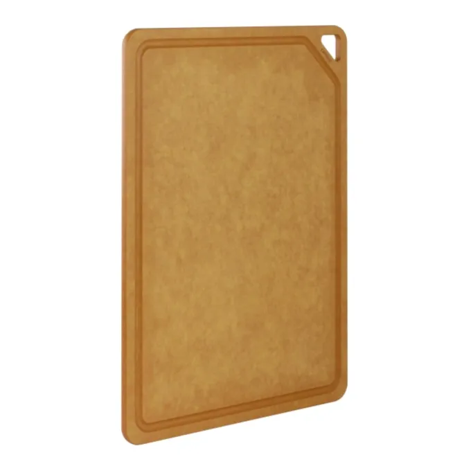 Cristel snijplank met geul 44 x 32,5 cm houtcomposiet bruin
