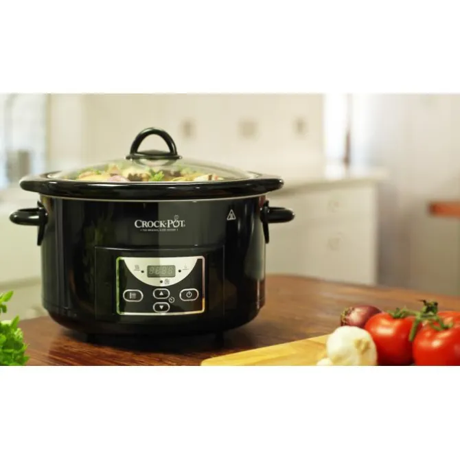 Crock-Pot CR507 digitale slowcooker 4,7 liter metaal zwart