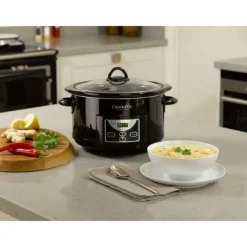 Crock-Pot CR507 digitale slowcooker 4,7 liter metaal zwart
