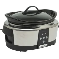 Crock-Pot digitale slowcooker 5,7 liter rvs zwart
