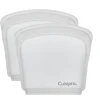 Cuisipro herbruikbare zak 13,3 x 12 cm silicone transparant 2-delig