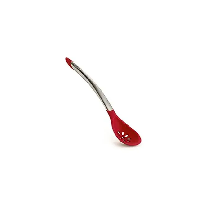 Cuisipro opscheplepel met gaatjes 31 cm silicone rood
