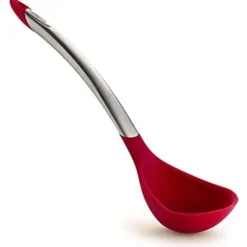 Cuisipro soep- of sauslepel 31 cm silicone rood