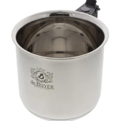 De Buyer au-bain-mariepan ø 16 cm 1,5 L rvs zwart