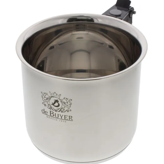 De Buyer au-bain-mariepan ø 16 cm 1,5 L rvs zwart