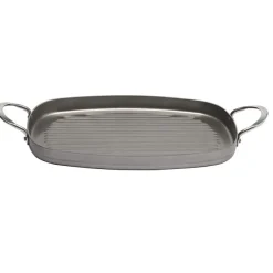 De Buyer B-Element grillplaat met 2 grepen 38 x 26 cm plaatstaal