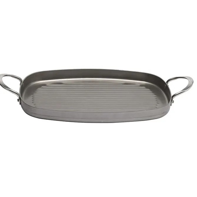 De Buyer B-Element grillplaat met 2 grepen 38 x 26 cm plaatstaal