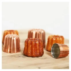De Buyer Cannelé bordelais vorm ø 4,5 cm vertind koper