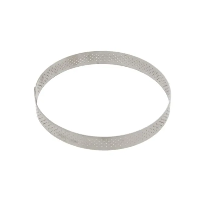 De Buyer geperforeerde taartring ø 15,5 cm 2 cm hoog rvs