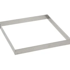 De Buyer geperforeerde taartring vierkant 20 x 20 cm 2 cm ho