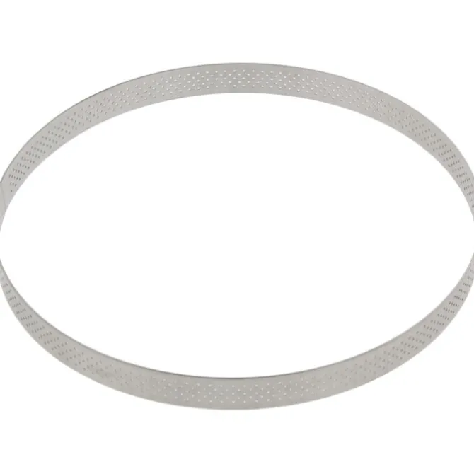De Buyer geperforeerde taartring ø 24,5 cm 2 cm hoog rvs