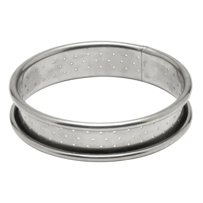 De Buyer geperforeerde taartring ø 12,5 cm 2 cm hoog rvs