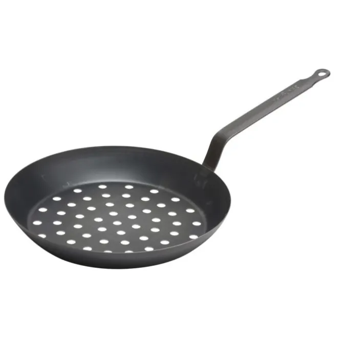 De Buyer kastanjepofpan ø 28 cm staal zwart