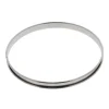 De Buyer lage taartring met rand ø 24 cm 2 cm hoog rvs