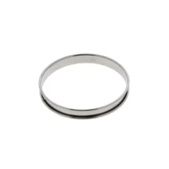De Buyer lage taartring met rand ø 14 cm 2 cm hoog rvs
